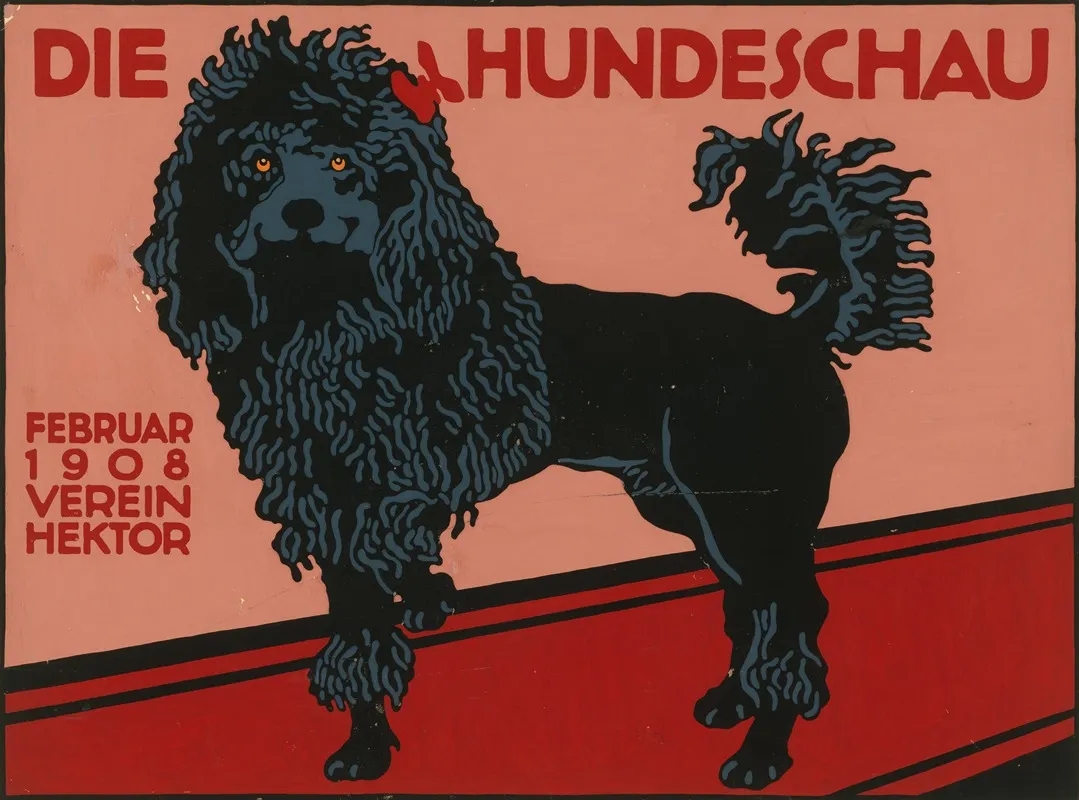 Die Hundeschau Februar 1908 Verein Hektor Wall Art by Julius Klinger - High-Resolution Digital Print