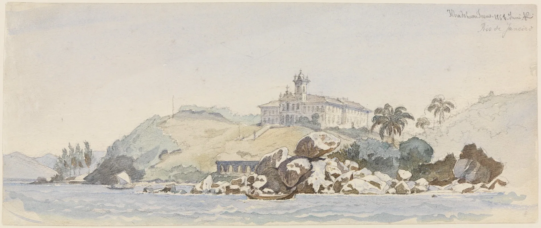 Die Ilha Do Buon Jesus Bei Rio De Janeiro Wall Art by Ferdinand Keller - High-Resolution Digital Print