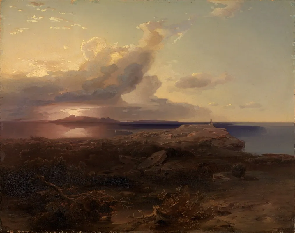 Die Insel Agina Mit Den Ruinen Des Hekatetempels Wall Art by Carl Rottmann - High-Resolution Digital Print