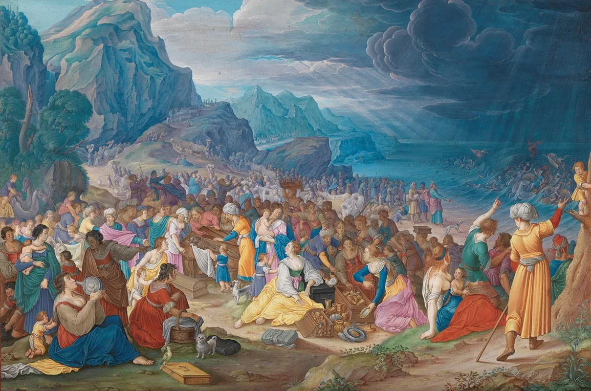 Die Israeliten Nach Dem Durchzug Durch Das Roten Meer Wall Art by Johann Jacob Besserer - High-Resolution Digital Print