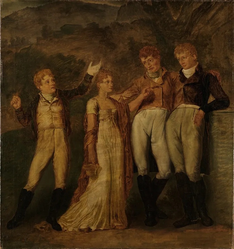 Die Kinder Der Grafin Hochberg Wall Art by Feodor Iwanowitsch Kalmück - High-Resolution Digital Print