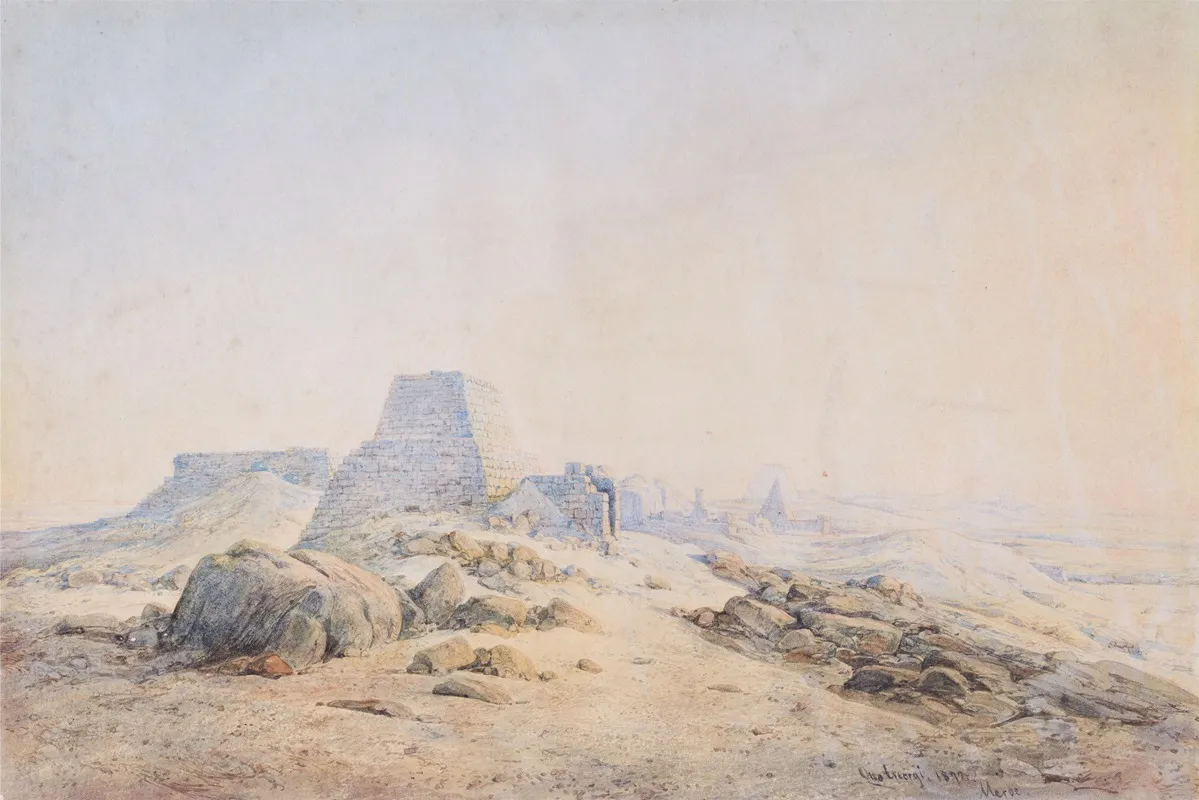 Die Konigsgraber Von Meroe Wall Art by Friedrich Otto Georgi - High-Resolution Digital Print
