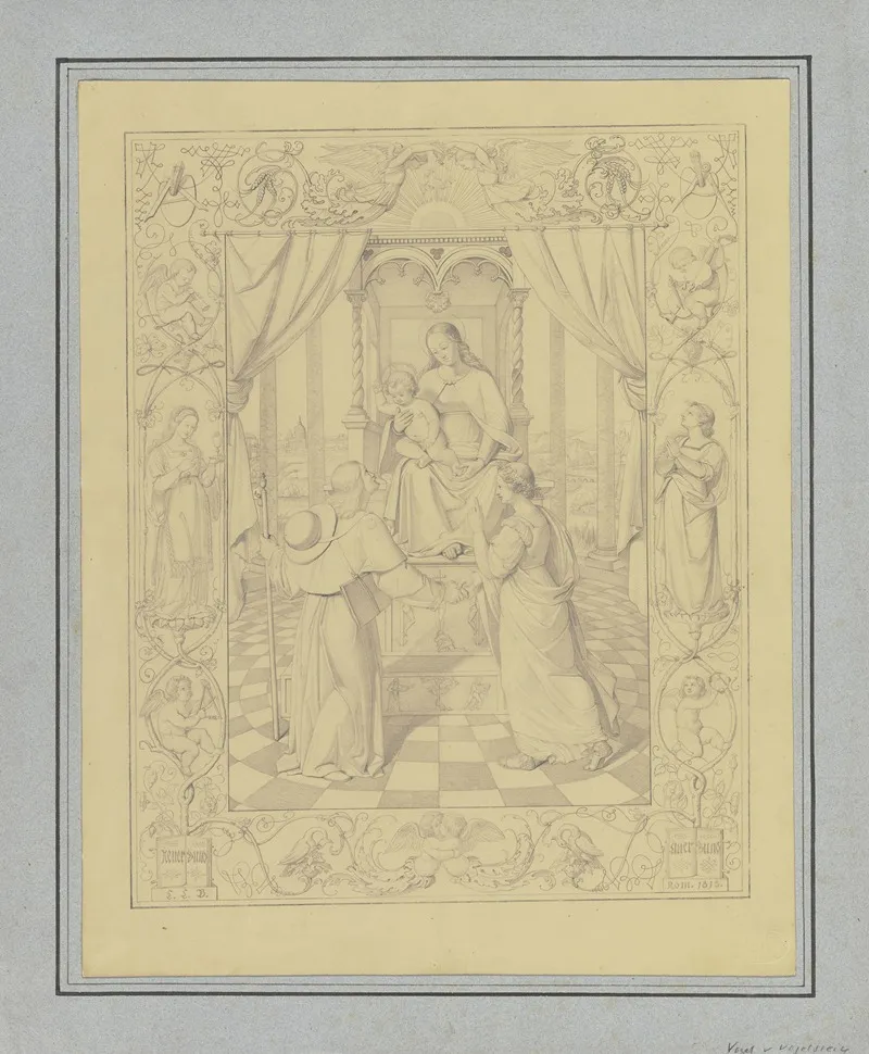 Die Kunst Wendet Sich Zur Religion Wall Art by Carl Christian Vogel von Vogelstein - High-Resolution Digital Print