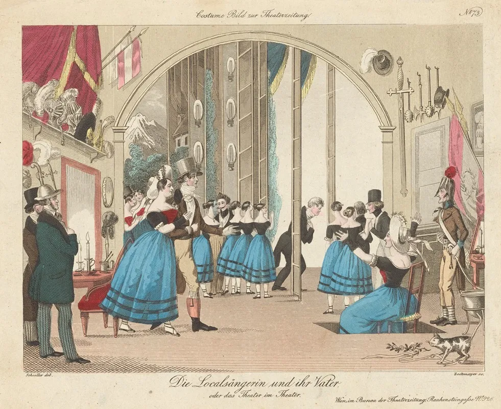 Die Localsangerin Und Ihr Vater Oder Das Theater Im Theater Wall Art by Johann Christian Schoeller - High-Resolution Digital Print