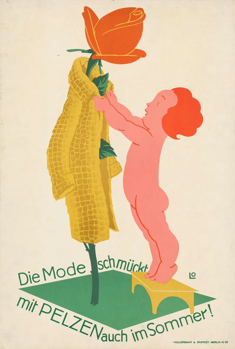 Die Mode Schmuckt Mit Pelzen Auch Im Sommer Wall Art by Louis Oppenheim - High-Resolution Digital Print