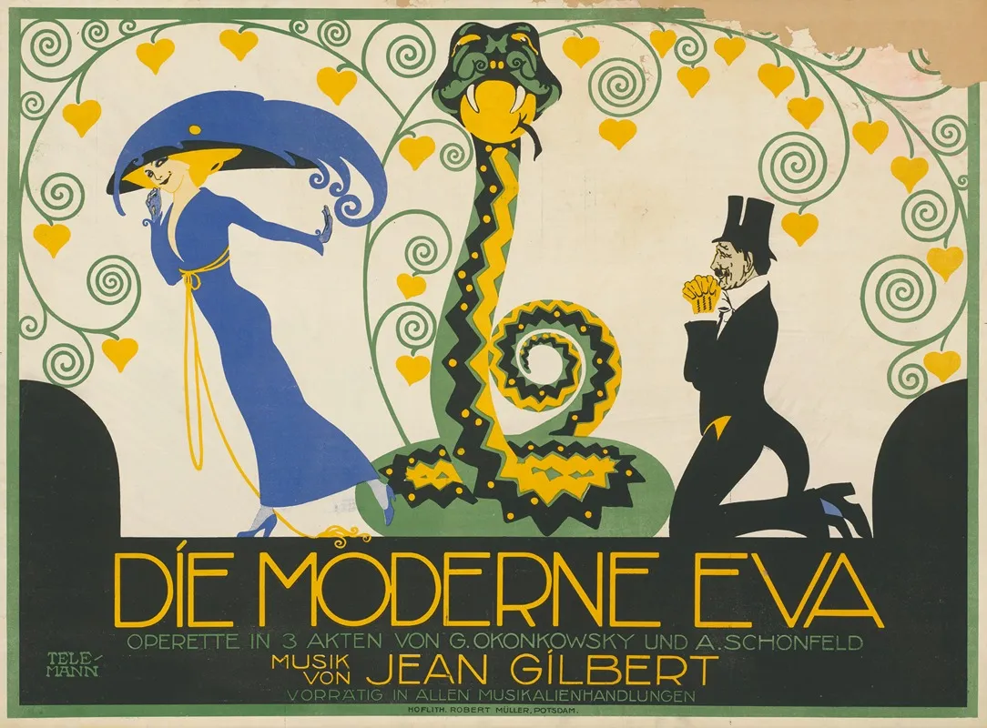 Die Moderne Eva Operette In 3 Akten Wall Art by Paul Telemann - High-Resolution Digital Print