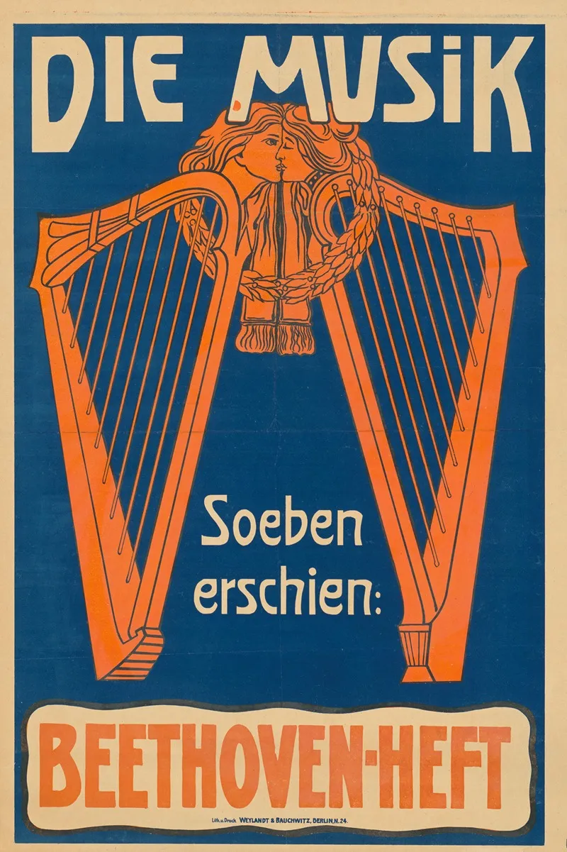 Die Musik Soeben Erschienen Beethoven Heft Wall Art by Weylandt & Bauchwitz - High-Resolution Digital Print