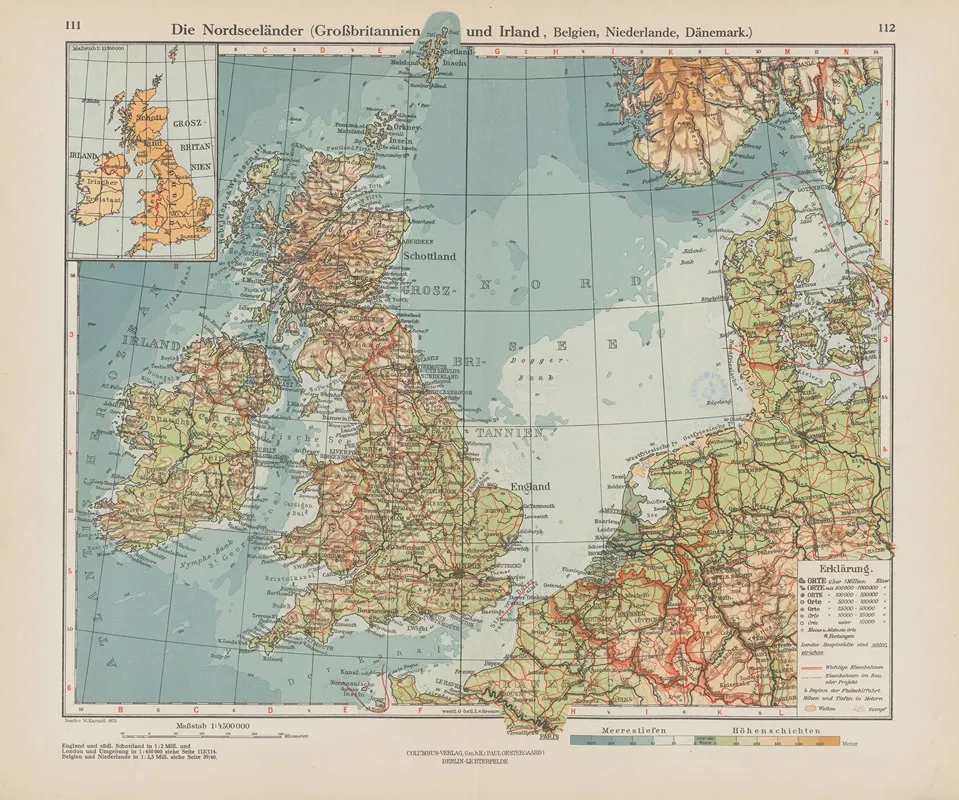Die Nordseelarider Grossbritannien Und Irland Belgien Niederlande Danemark Wall Art by Ernst Friedrich - High-Resolution Digital Print