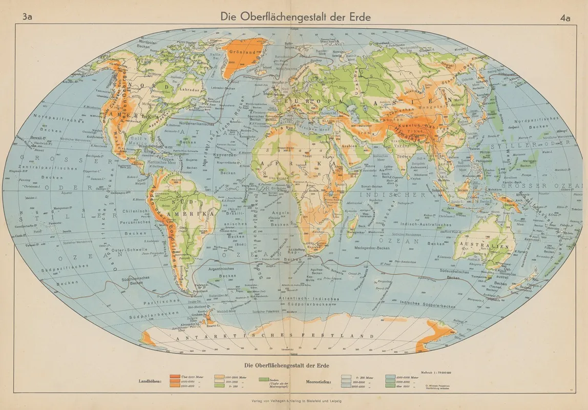 Die Oberflachengestalt Der Erde Wall Art by Wolfgang Preuss - High-Resolution Digital Print