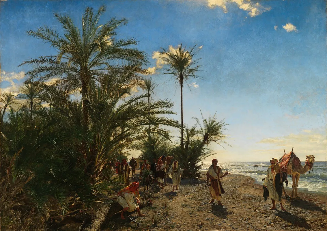 Die Palmen Von Akabah Am Roten Meer