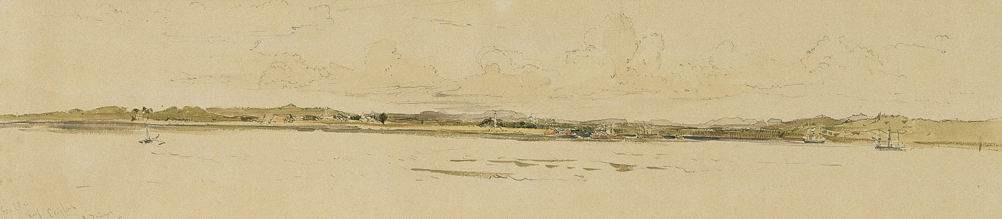 Die Reede Von Point De Galle Auf Ceylon Sri Lanka