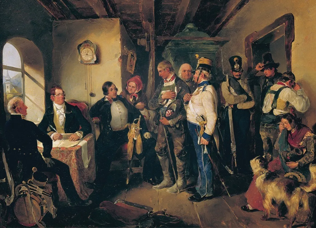 Die Rekrutierung Wall Art by Carl Schindler - High-Resolution Digital Print