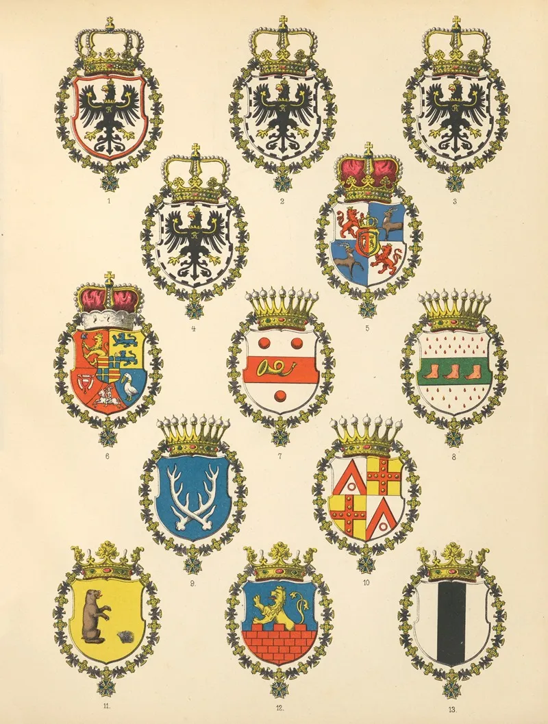 Die Ritter Des Koniglich Preussichen Hohen Ordens Pl 03 Wall Art by W. Moeser - High-Resolution Digital Print