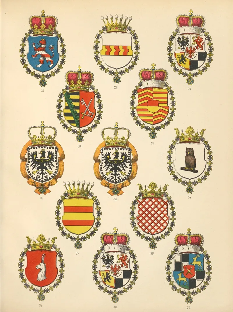 Die Ritter Des Koniglich Preussichen Hohen Ordens Pl 05 Wall Art by W. Moeser - High-Resolution Digital Print