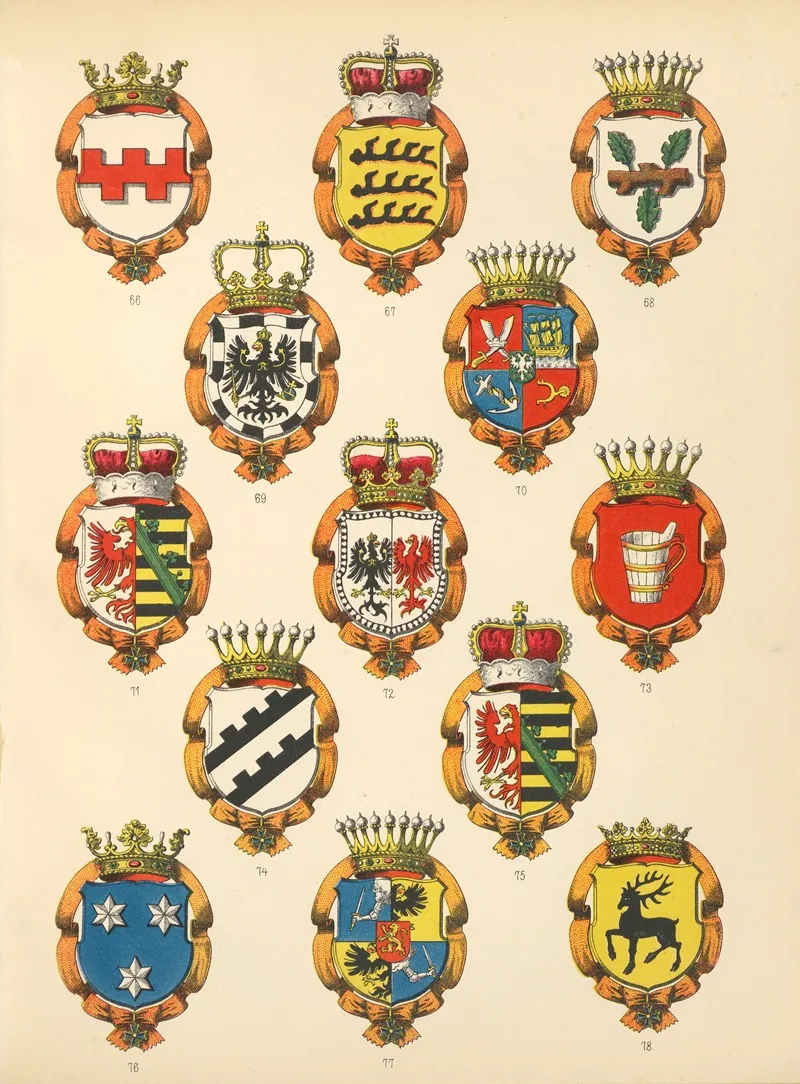 Die Ritter Des Koniglich Preussichen Hohen Ordens Pl 08 Wall Art by W. Moeser - High-Resolution Digital Print