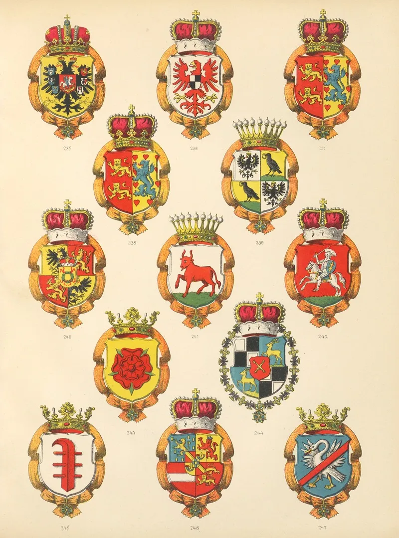 Die Ritter Des Koniglich Preussichen Hohen Ordens Pl 21 Wall Art by W. Moeser - High-Resolution Digital Print