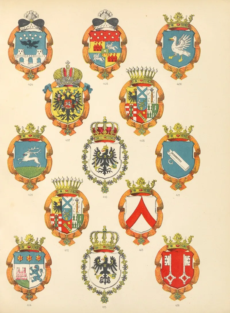 Die Ritter Des Koniglich Preussichen Hohen Ordens Pl 34 Wall Art by W. Moeser - High-Resolution Digital Print