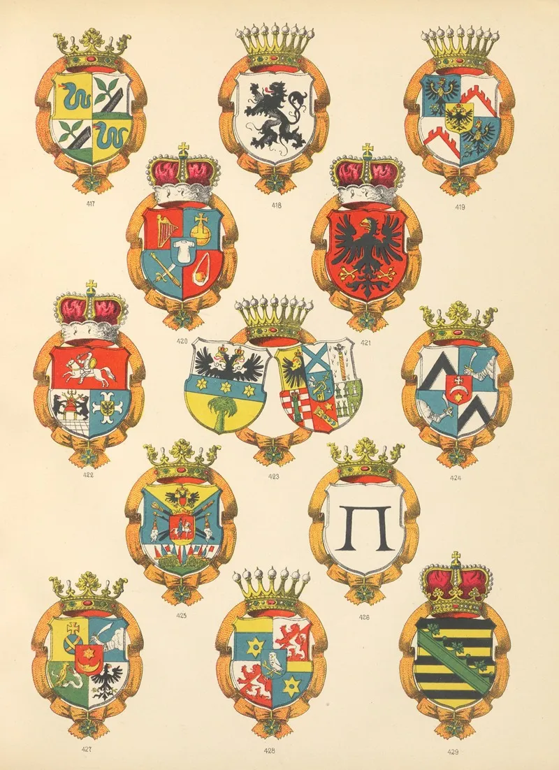 Die Ritter Des Koniglich Preussichen Hohen Ordens Pl 35 Wall Art by W. Moeser - High-Resolution Digital Print