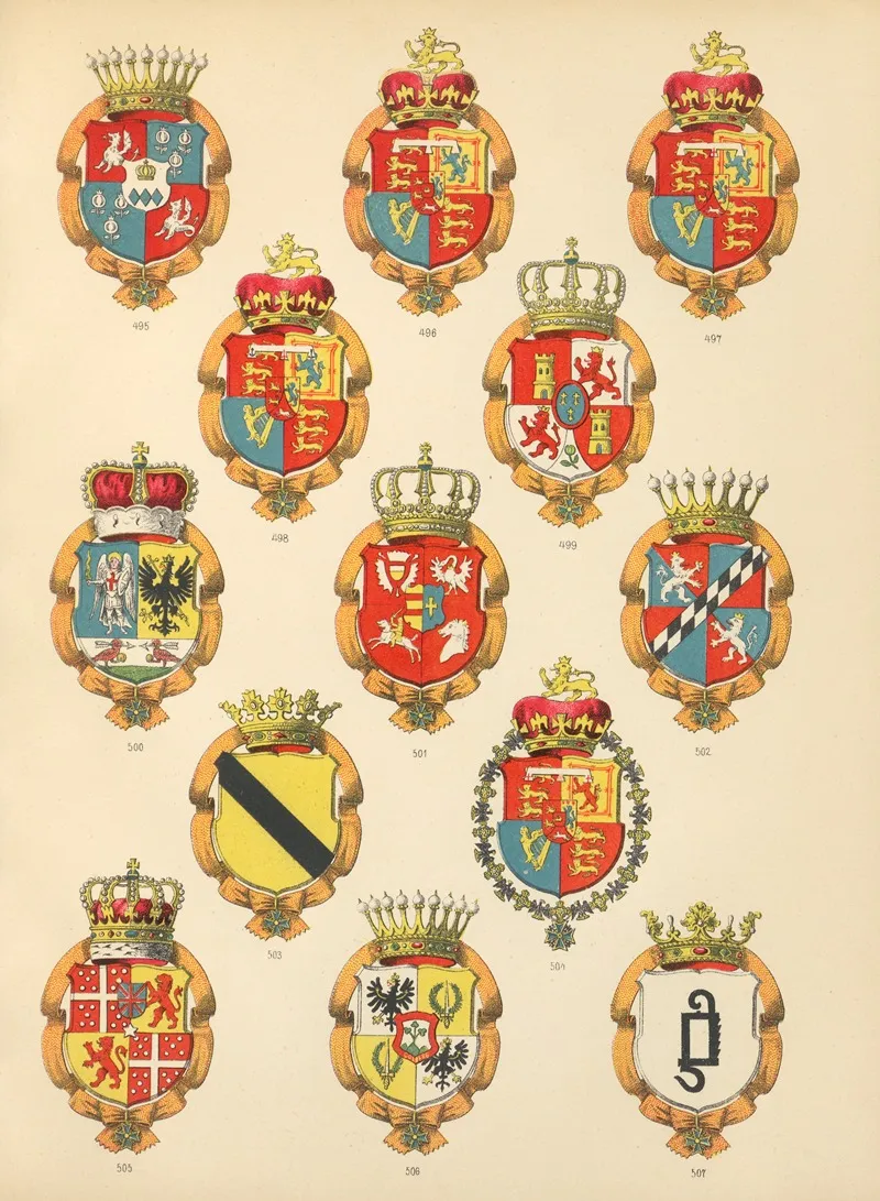 Die Ritter Des Koniglich Preussichen Hohen Ordens Pl 41 Wall Art by W. Moeser - High-Resolution Digital Print