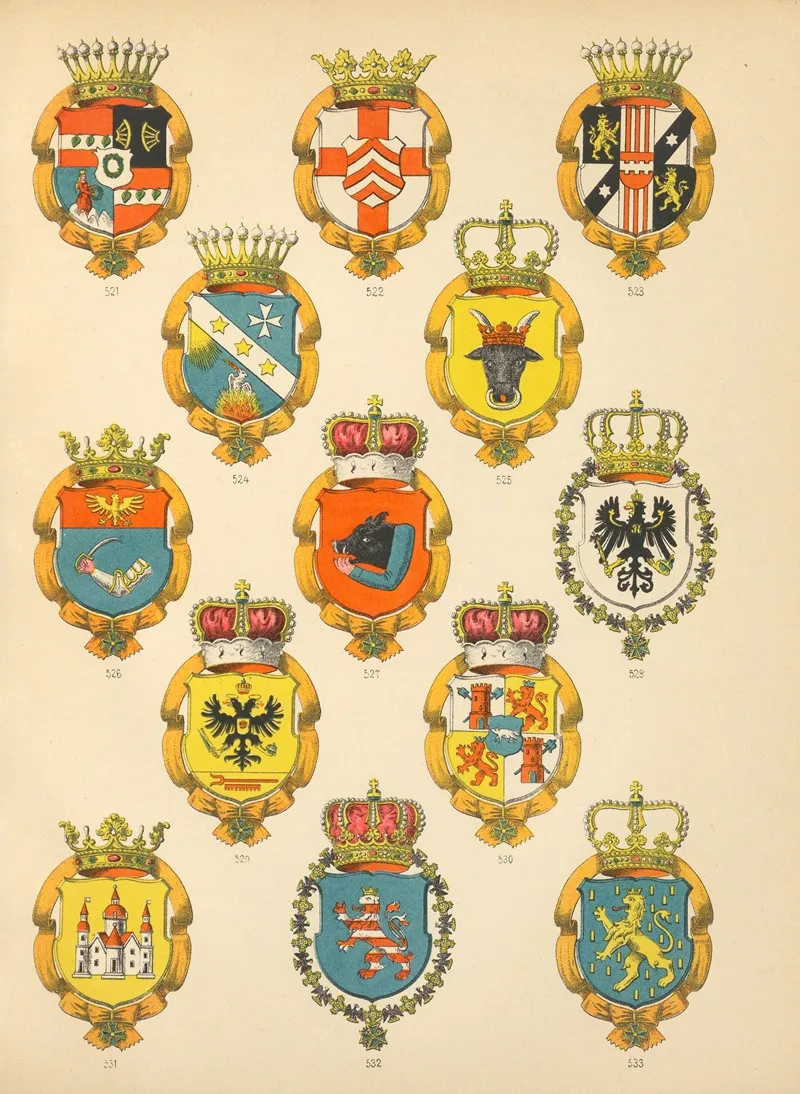 Die Ritter Des Koniglich Preussichen Hohen Ordens Pl 43 Wall Art by W. Moeser - High-Resolution Digital Print
