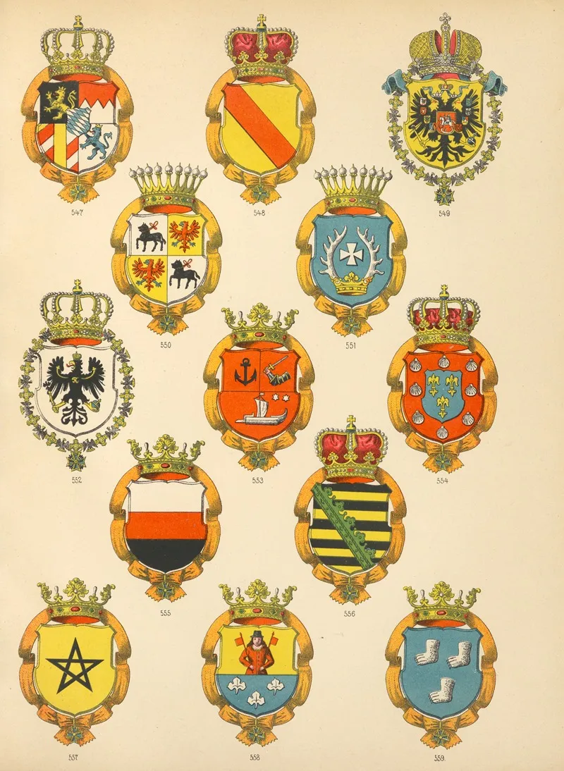 Die Ritter Des Koniglich Preussichen Hohen Ordens Pl 45 Wall Art by W. Moeser - High-Resolution Digital Print
