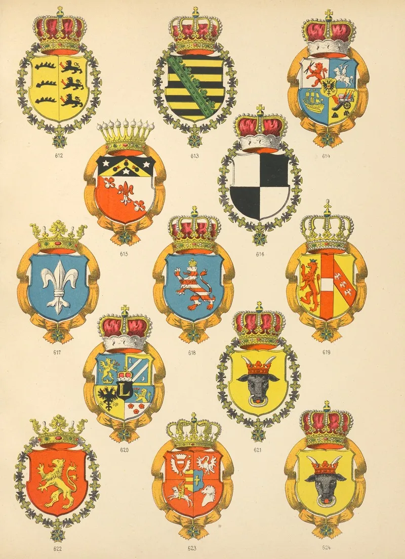 Die Ritter Des Koniglich Preussichen Hohen Ordens Pl 50 Wall Art by W. Moeser - High-Resolution Digital Print