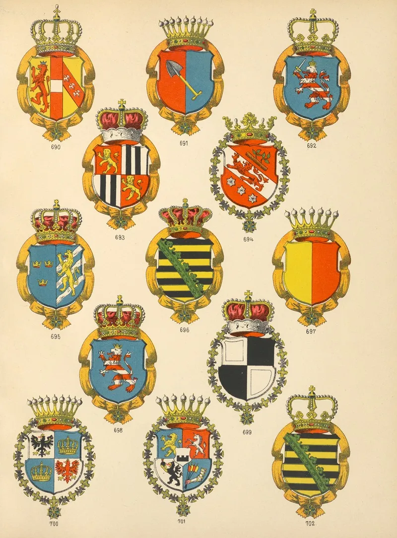 Die Ritter Des Koniglich Preussichen Hohen Ordens Pl 56 Wall Art by W. Moeser - High-Resolution Digital Print