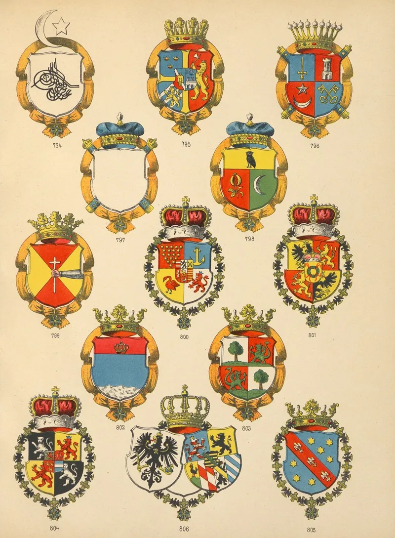 Die Ritter Des Koniglich Preussichen Hohen Ordens Pl 64 Wall Art by W. Moeser - High-Resolution Digital Print