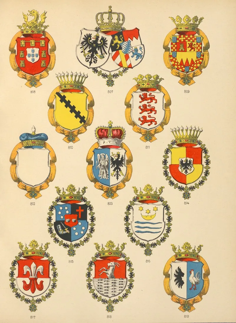 Die Ritter Des Koniglich Preussichen Hohen Ordens Pl 65 Wall Art by W. Moeser - High-Resolution Digital Print