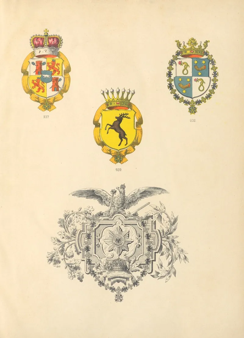 Die Ritter Des Koniglich Preussichen Hohen Ordens Pl 75 Wall Art by W. Moeser - High-Resolution Digital Print
