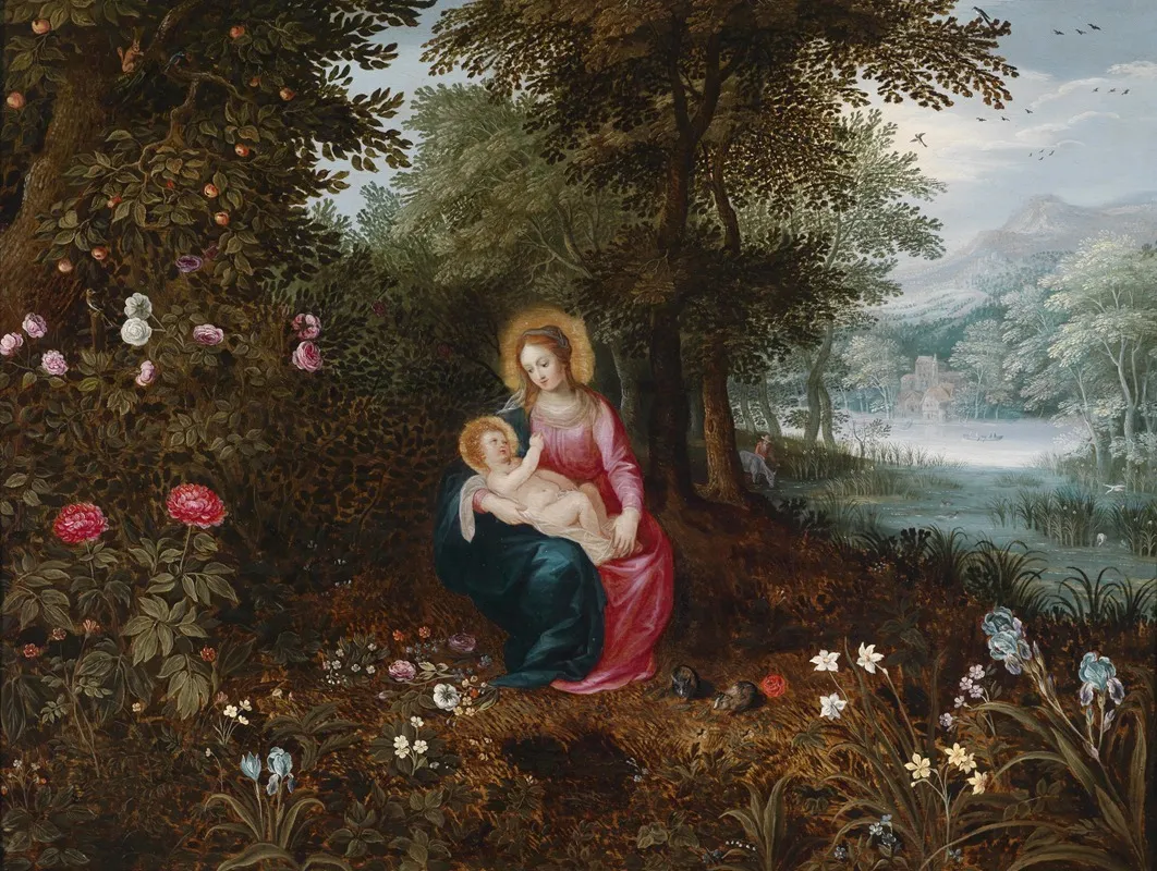 Die Ruhe Auf Der Flucht Wall Art by Jan Brueghel the Younger - High-Resolution Digital Print