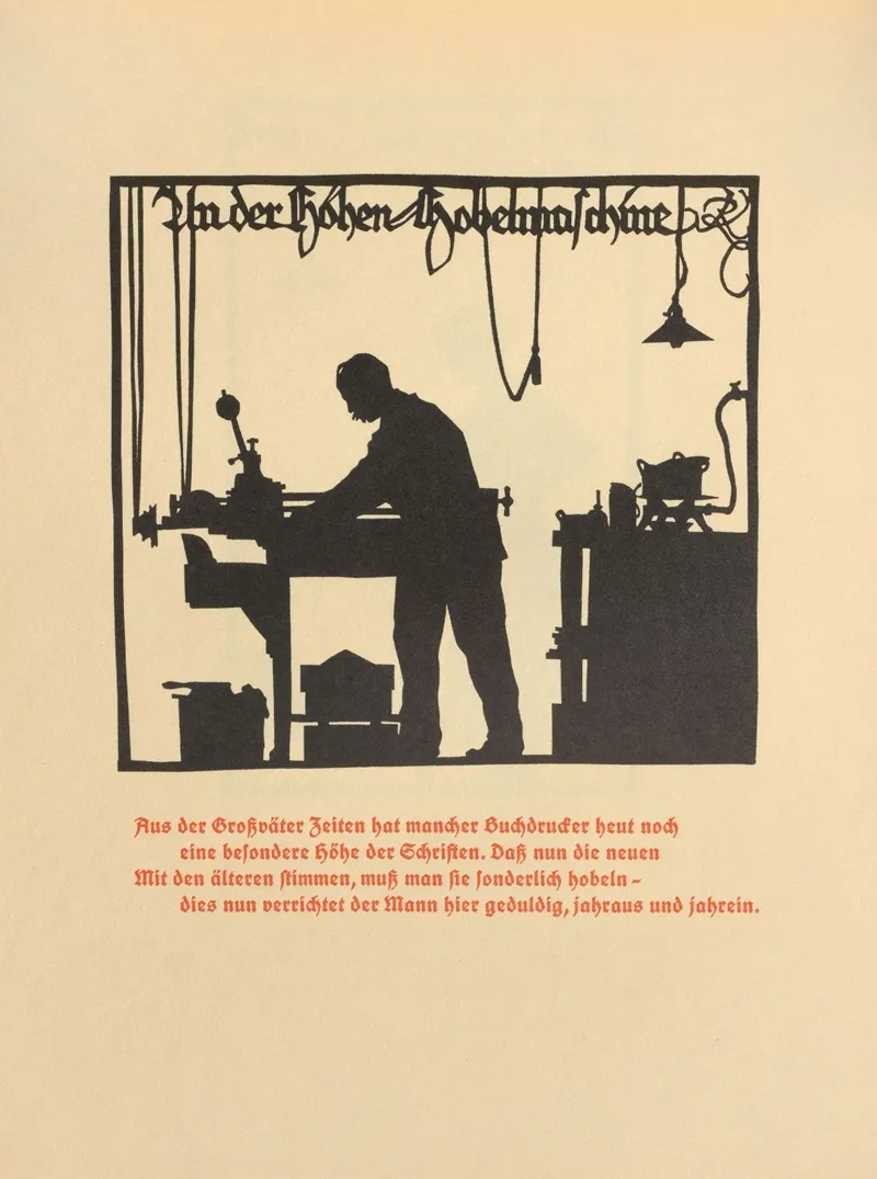 Die Schriftgiesserei Im Schattenbild Pl 16 Wall Art by Rudolf Koch - High-Resolution Digital Print
