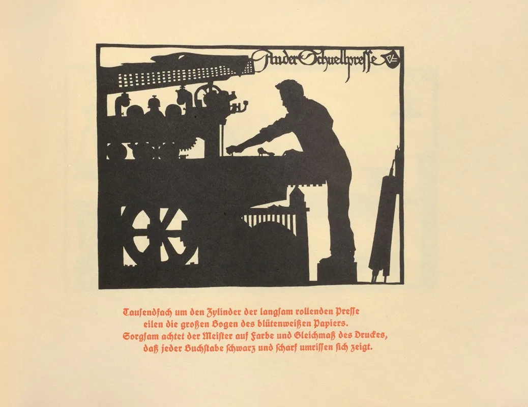 Die Schriftgiesserei Im Schattenbild Pl 22 Wall Art by Rudolf Koch - High-Resolution Digital Print