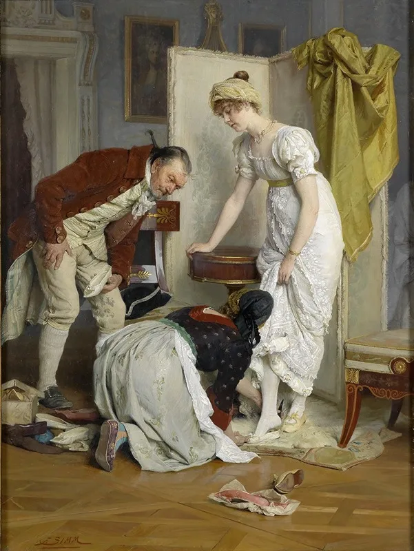 Die Schuhprobe Wall Art by Franz Xaver Simm - High-Resolution Digital Print