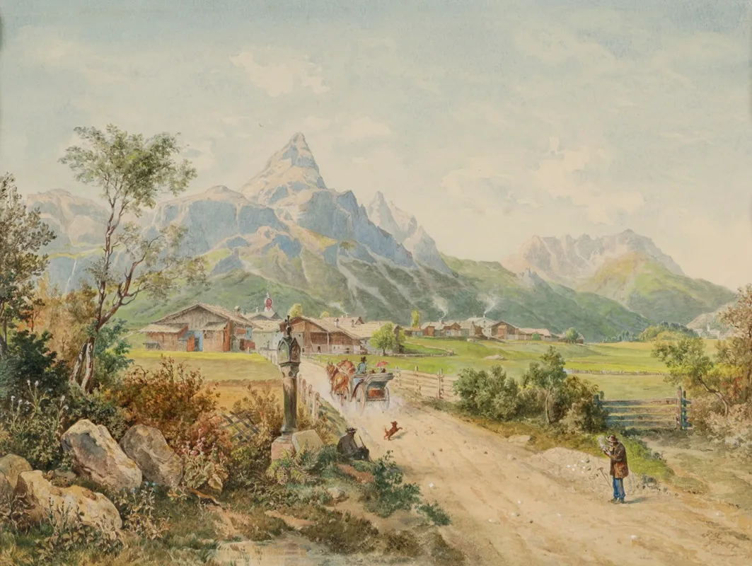 Die Sonnenspitze Bei Ehrwald Wall Art by Ferdinand Gatt - High-Resolution Digital Print