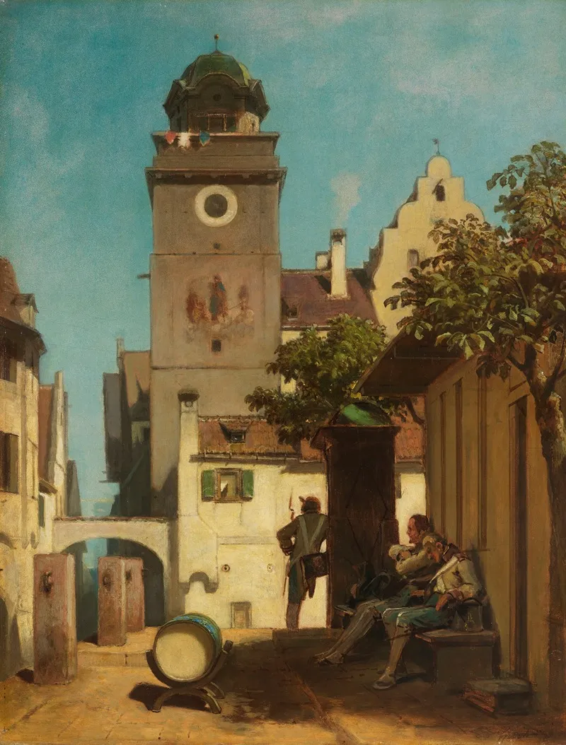 Die Stadtwache Wall Art by Carl Spitzweg - High-Resolution Digital Print