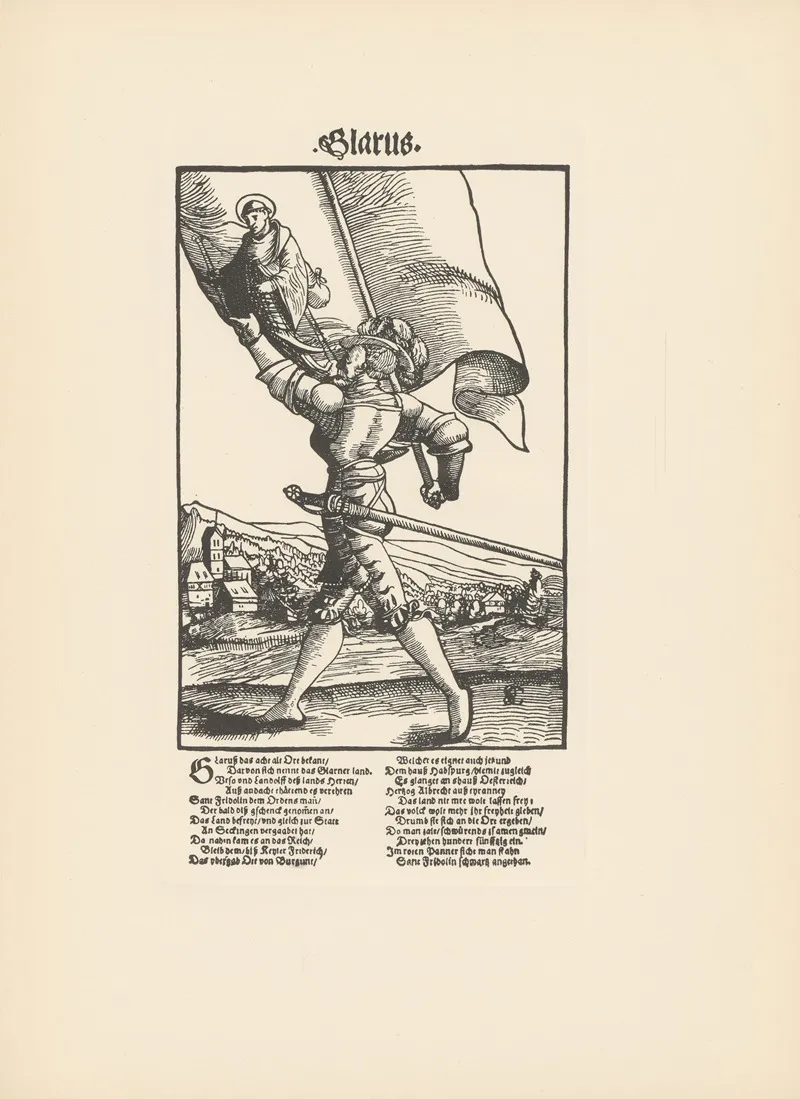 Die Standarten Der Schweizer Kantone Pl 04 Wall Art by Conrad Schnitt - High-Resolution Digital Print