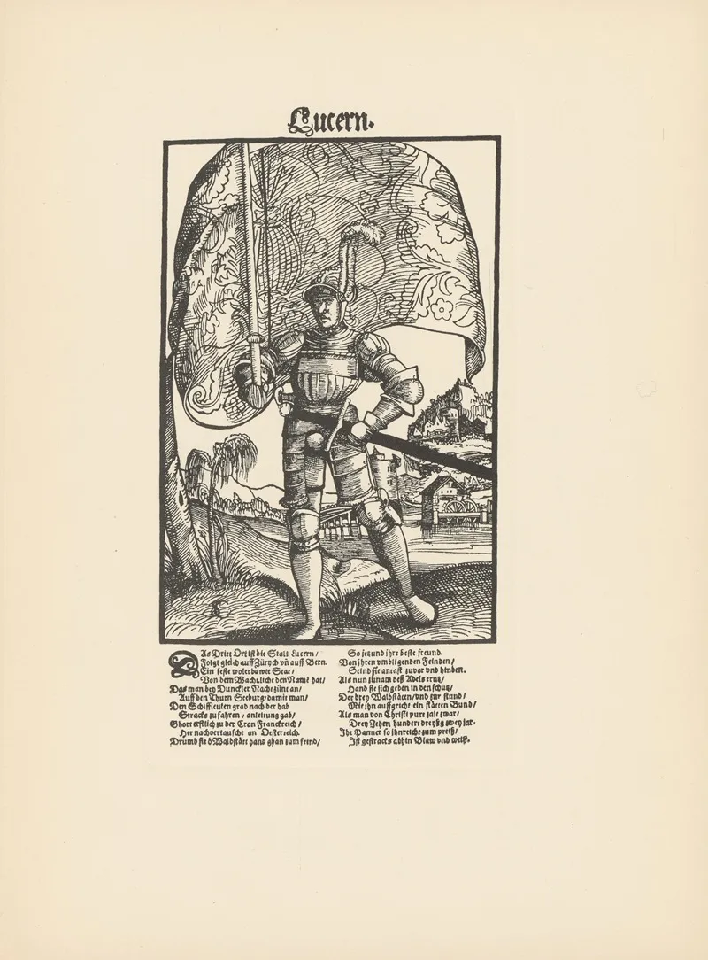 Die Standarten Der Schweizer Kantone Pl 05 Wall Art by Conrad Schnitt - High-Resolution Digital Print
