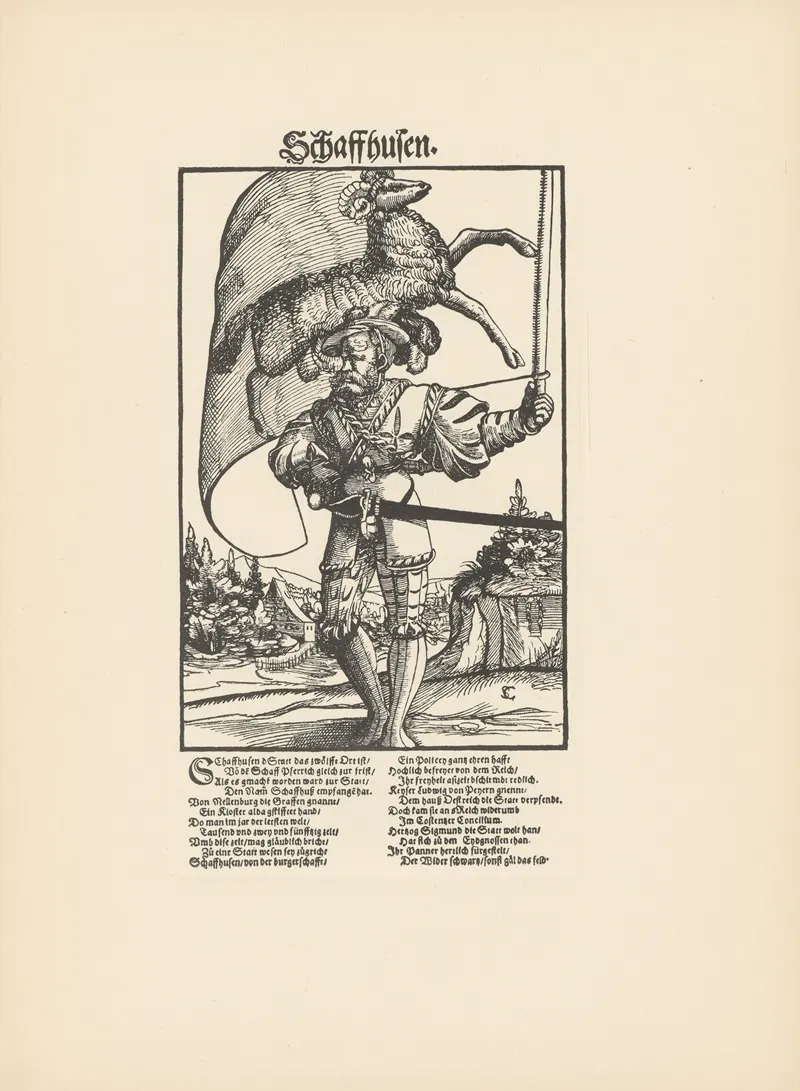 Die Standarten Der Schweizer Kantone Pl 07 Wall Art by Conrad Schnitt - High-Resolution Digital Print