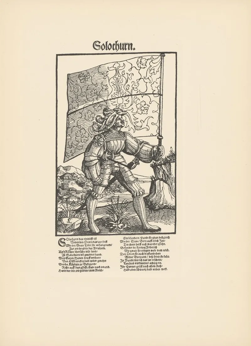 Die Standarten Der Schweizer Kantone Pl 08 Wall Art by Conrad Schnitt - High-Resolution Digital Print