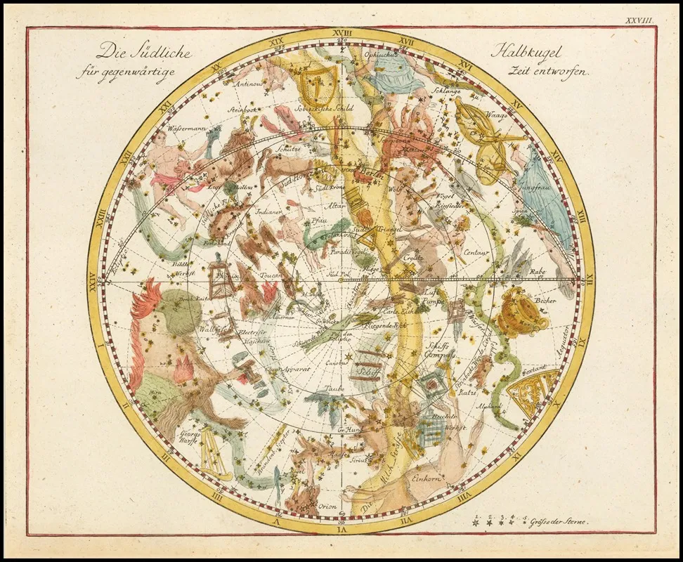 Die Sudliche Halbkugel Fur Gegenwartige Zeit Entworfen Wall Art by Johann Elert Bode - High-Resolution Digital Print
