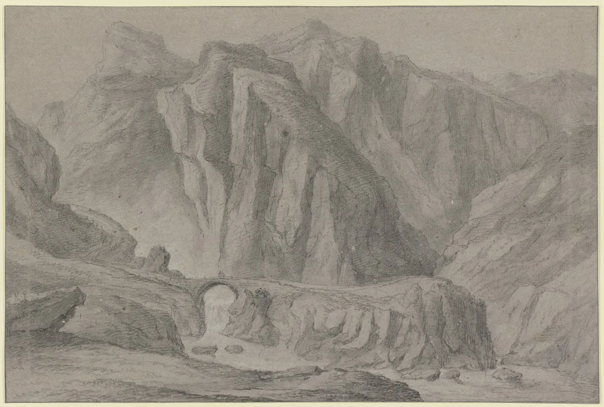 Die Teufelsbrucke An Der Via Mala Bei Andermatt Im Kanton Uri Wall Art by Franz Schütz - High-Resolution Digital Print