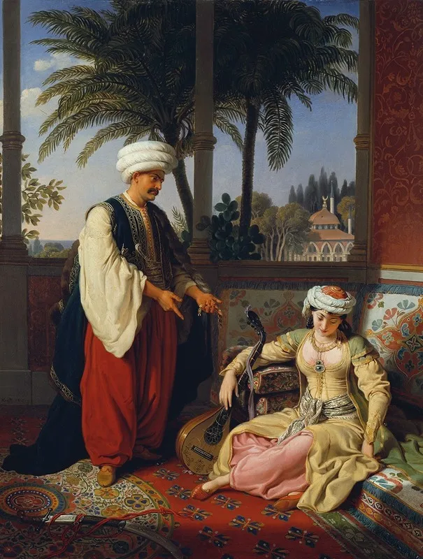 Die Turkin Untreue Wall Art by Johann Peter Krafft - High-Resolution Digital Print