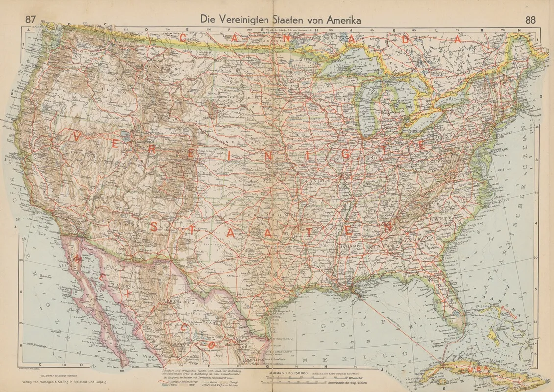 Die Vereinigten Staaten Von Amerika Wall Art by Wolfgang Preuss - High-Resolution Digital Print