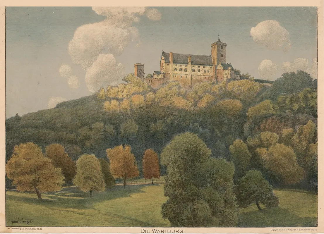 Die Wartburg Wall Art by Hans Prentzel - High-Resolution Digital Print