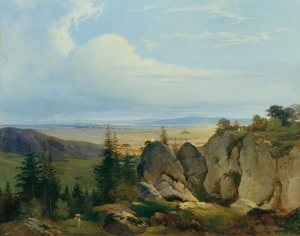 Die Wiener Neustadter Heide Von Wetzelsdorf Aus Gesehen Wall Art by Johann Nepomuk Passini - High-Resolution Digital Print