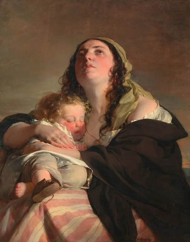 Die Witwe Wall Art by Friedrich von Amerling - High-Resolution Digital Print