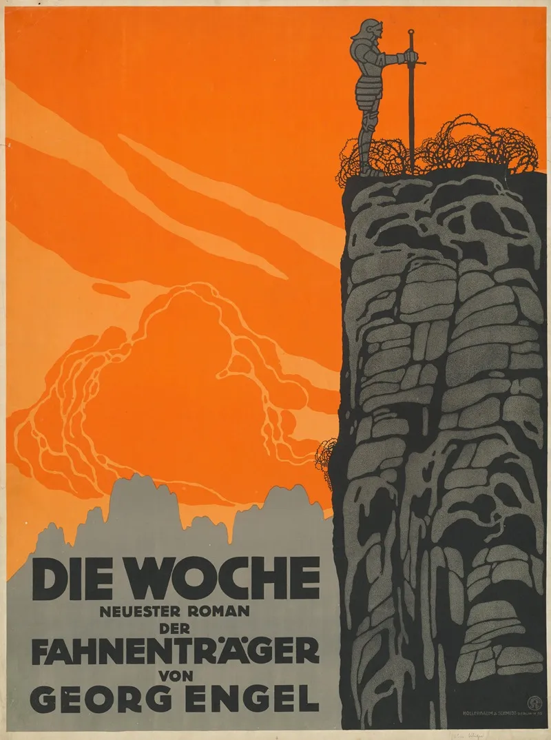 Die Woche Mit Neuestem Roman Fahnentrager Von Georg Engel Wall Art by Julius Klinger - High-Resolution Digital Print