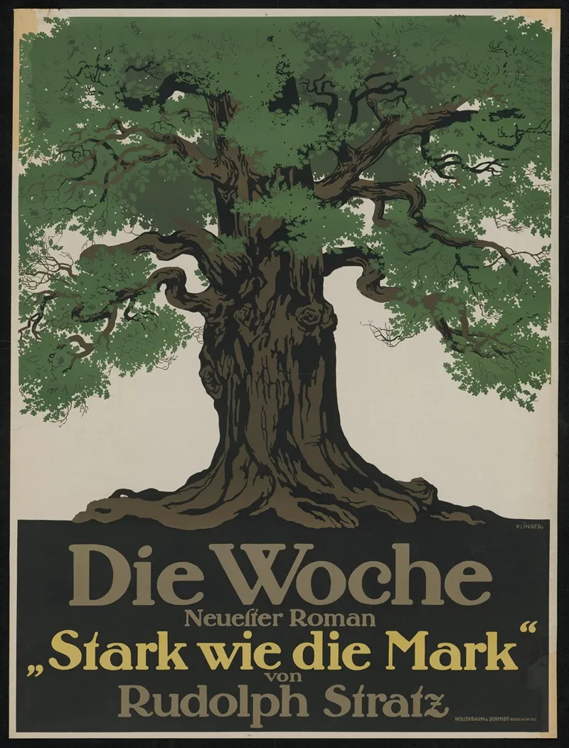 Die Woche Mit Neuestem Roman Stark Wie Die Mark Von Rudolph Stratz Wall Art by Julius Klinger - High-Resolution Digital Print
