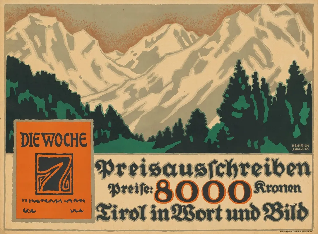 Die Woche Preisausschreiben Tirol In Wort Und Bild Wall Art by Heinrich Jäger - High-Resolution Digital Print